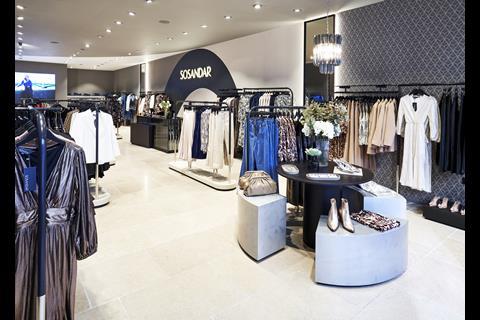 Interior of Sosandar Chelmsford store showing clothes on display
